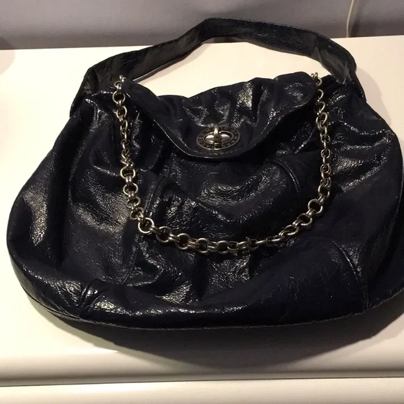 Marc by Marc Jacobs navy patent leather bag purse - Picture 4 of 8